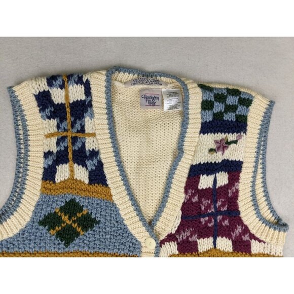 Huntington Ridge Women's Sweater Vest Vintage Hand-Knit Size Medium - Picture 4 of 8